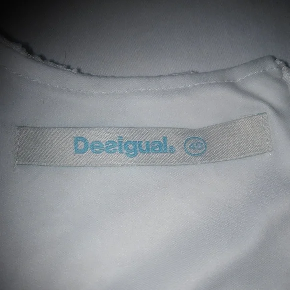 Desigual White Dress with Red and Blue Floral Accents - Picture 9 of 14